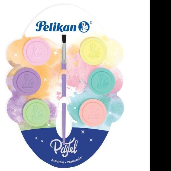 ACUARELA EST.C6PINCEL COL.PASTEL PELIKAN C70